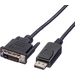Roline DisplayPort / DVI Adapterkabel DisplayPort Stecker, DVI-D 24+1pol. Stecker 2.00m Schwarz 11.04.5610 Geschirmt Roline DisplayPort / DVI Adapterkabel DisplayPort Stecker, DVI-D 24+1pol. Stecker 2.00m Schwarz 11.04.5610 Geschirmt