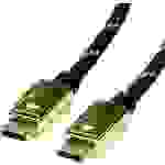 Roline DisplayPort Anschlusskabel DisplayPort Stecker, DisplayPort Stecker 3.00m Schwarz/Gold 11.04.5922 Geschirmt