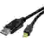 Roline Mini-DisplayPort / DisplayPort Adapterkabel Mini DisplayPort Stecker, DisplayPort Stecker 1.00m Schwarz 11.04.5814