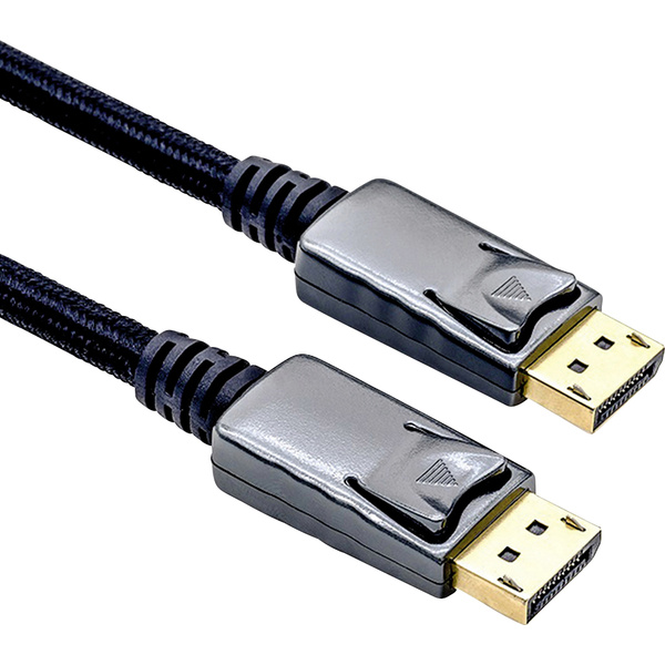 Roline DisplayPort Anschlusskabel DisplayPort Stecker, DisplayPort Stecker 1.00m Schwarz 11.04.5880 Geschirmt DisplayPort-Kabel