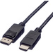 Roline DisplayPort / HDMI Adapterkabel DisplayPort Stecker, HDMI-A Stecker 1.50m Schwarz 11.04.5779 Geschirmt DisplayPort-Kabel