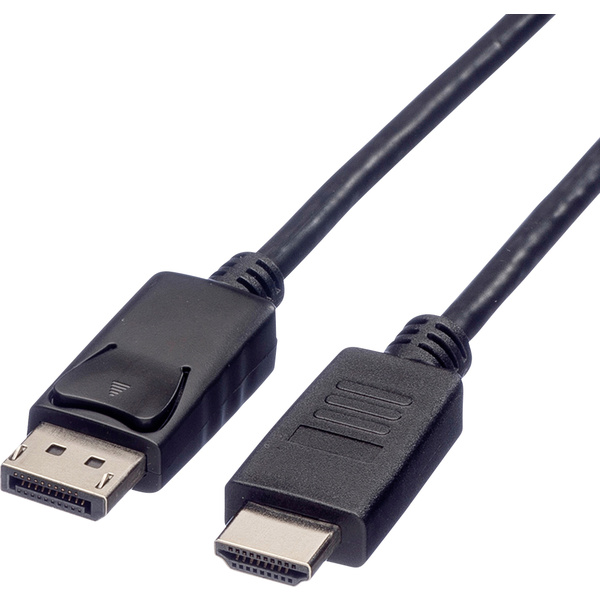 Roline DisplayPort / HDMI Adapterkabel DisplayPort Stecker, HDMI-A Stecker 1.00m Schwarz 11.04.5780 Geschirmt DisplayPort-Kabel