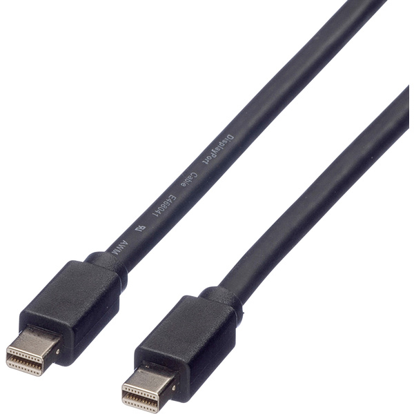 Roline Mini-DisplayPort Anschlusskabel Mini DisplayPort Stecker, Mini DisplayPort Stecker 3.00m Schwarz 11.04.5641 Geschirmt