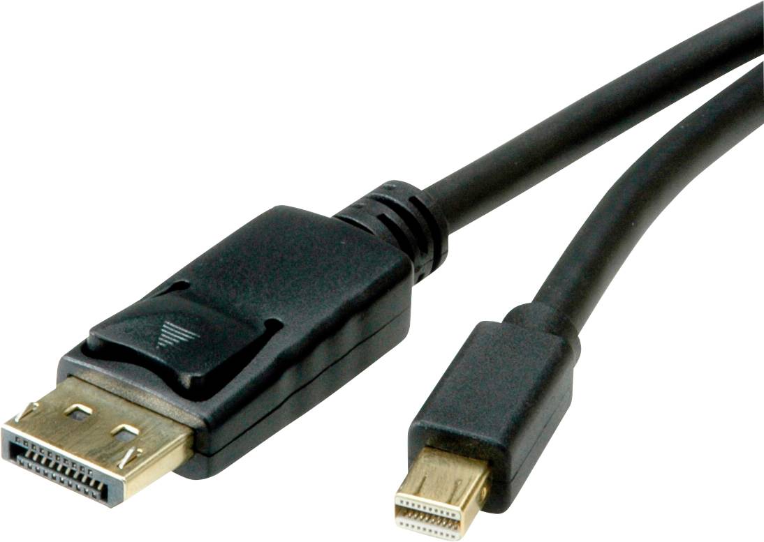 Ein DisplayPort-zu-Mini-DisplayPort-Kabel, geeignet für den Anschluss von Monitoren an Computer oder andere Geräte.