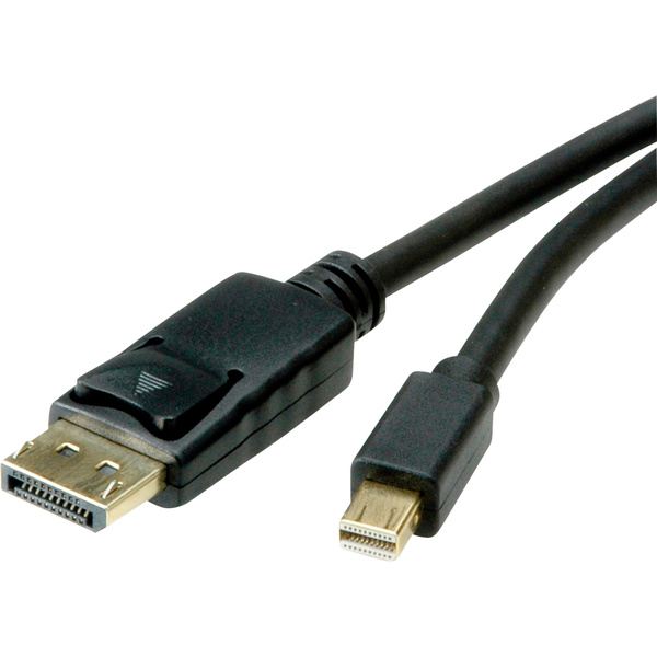Roline Mini-DisplayPort / DisplayPort Adapterkabel Mini DisplayPort Stecker, DisplayPort Stecker 2.00m Schwarz 11.04.5815