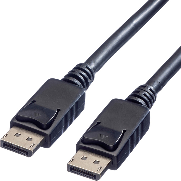 Value DisplayPort Anschlusskabel DisplayPort Stecker, DisplayPort Stecker 5.00m Schwarz 11.99.5764 Geschirmt DisplayPort-Kabel