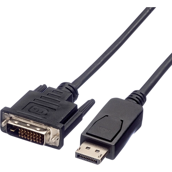 Value DisplayPort / DVI Adapterkabel DisplayPort Stecker, DVI-D 24+1pol. Stecker 5.00m Schwarz 11.99.5617 Geschirmt Value DisplayPort / DVI Adapterkabel DisplayPort Stecker, DVI-D 24+1pol. Stecker 5.00m Schwarz 11.99.5617 Geschirmt
