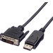 Value DisplayPort / DVI Adapterkabel DisplayPort Stecker, DVI-D 24+1pol. Stecker 5.00m Schwarz 11.99.5617 Geschirmt Value DisplayPort / DVI Adapterkabel DisplayPort Stecker, DVI-D 24+1pol. Stecker 5.00m Schwarz 11.99.5617 Geschirmt