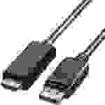 Value DisplayPort / HDMI Adapterkabel DisplayPort Stecker, HDMI-A Stecker 1.00m Schwarz 11.99.5785 Geschirmt DisplayPort-Kabel