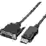 Value DisplayPort / DVI Adapterkabel DisplayPort Stecker, DVI-D 24+1pol. Stecker 1.50m Schwarz 11.99.5608 Geschirmt