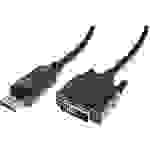 Value DisplayPort / DVI Adapterkabel DisplayPort Stecker, DVI-D 24+1pol. Stecker 2.00m Schwarz 11.99.5610 Geschirmt
