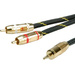 Roline 11.09.4273 Klinke Audio Anschlusskabel [1x Klinkenstecker 3.5mm - 2x Cinch-Stecker] 2.50m Schwarz/Gold Geschirmt