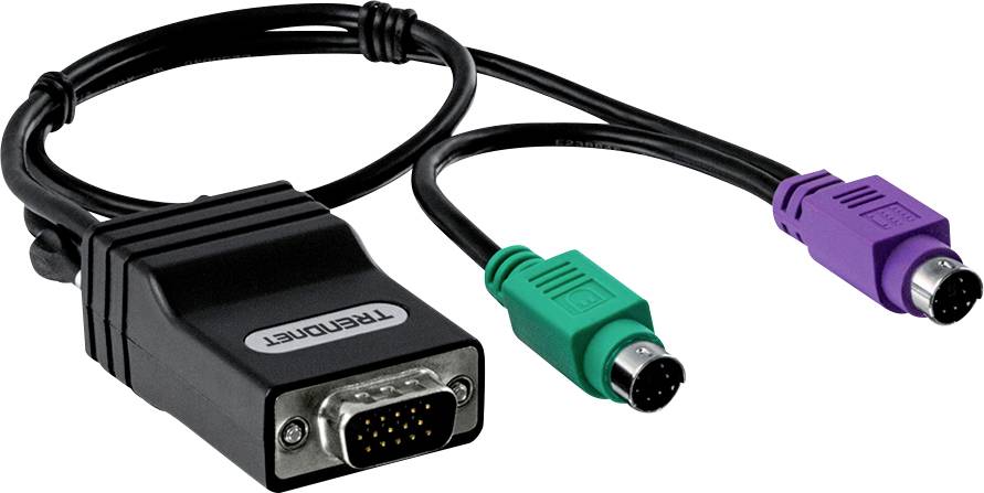 TrendNet TK-CAT5P Adapter [2x PS/2-Stecker - 1x VGA-Stecker, RJ45-Buchse 8p8c]