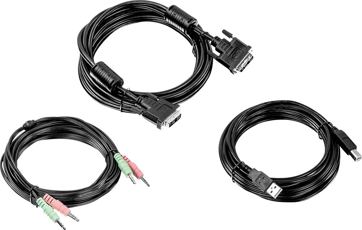 TrendNet KVM Adapter [1x DVI-Stecker 18+5pol., USB 2.0 Stecker A, Klinkenstecker 3.5mm - 1x DVI-Stecker 18+5pol., USB 2.0 Buchse