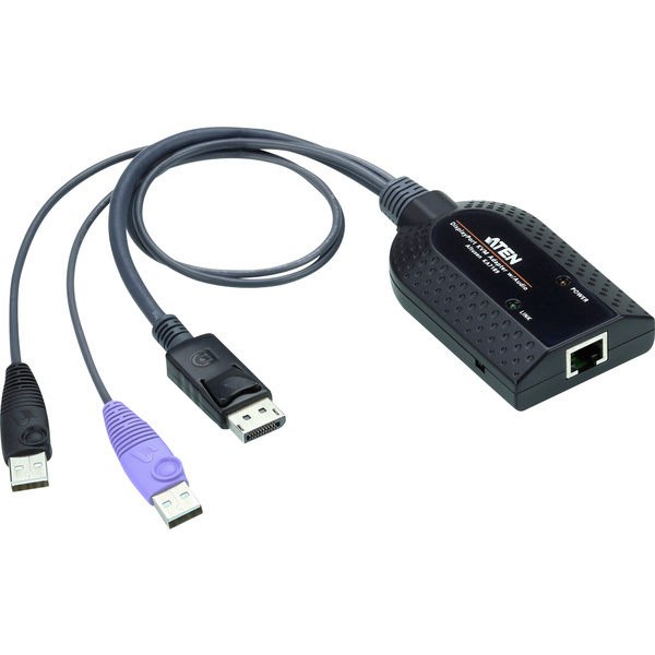 ATEN KVM Adapterkabel [1x USB 2.0 Stecker A, DisplayPort Stecker - 1x RJ45-Buchse]