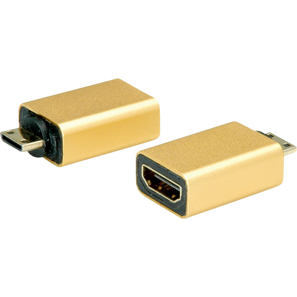 Roline 12.03.3154 Adapter [1x HDMI-Stecker C Mini - 1x HDMI-Buchse] Gold