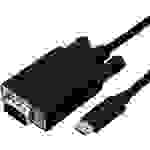 Roline USB-C® / VGA Adapterkabel USB-C® Stecker, VGA 15pol. Stecker 1.00m Schwarz 11.04.5820 USB-C®-Displaykabel