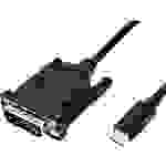 Roline USB-C® / DVI Adapterkabel USB-C® Stecker, DVI-D 24+1pol. Stecker 2.00m Schwarz 11.04.5831 USB-C®-Displaykabel