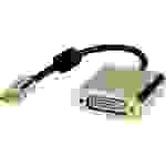 Roline Mini-DisplayPort / DVI Adapterkabel Mini DisplayPort Stecker, DVI-D 24+1pol. Buchse 0.10m Schwarz/Gold 12.03.3176