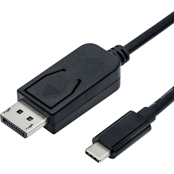 Roline USB-C™ / DisplayPort Adapterkabel USB-C™ Stecker, DisplayPort Stecker 2.00m Schwarz 11.04.5846 USB-C™-Displaykabel