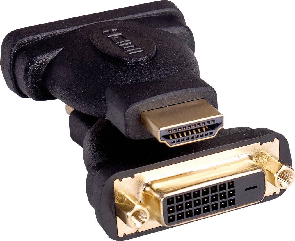Roline 12.03.3115 Adapter [1x HDMI-Stecker - 1x DVI-Buchse 24+1pol.] Schwarz