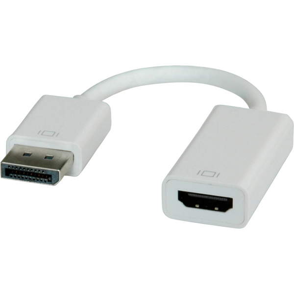 Roline DisplayPort / HDMI Adapterkabel DisplayPort Stecker, HDMI-A Buchse 0.15m Grau 12.03.3134 DisplayPort-Kabel