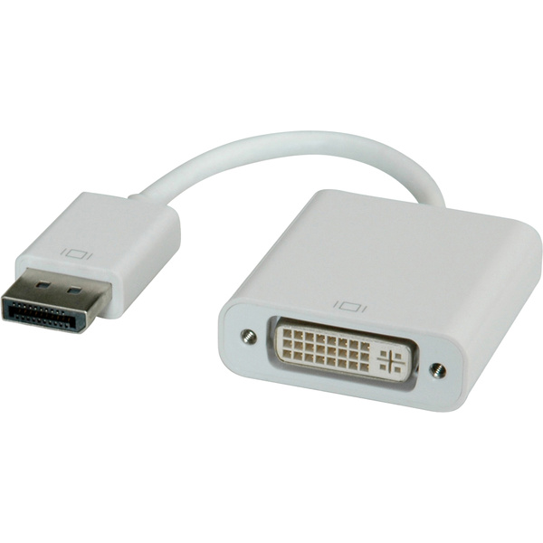 Roline DisplayPort / DVI Adapterkabel DisplayPort Stecker, DVI-D 24+1pol. Buchse 0.15m Grau 12.03.3133 DisplayPort-Kabel