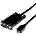 Value Mini-DisplayPort / VGA Adapterkabel Mini DisplayPort Stecker, VGA 15pol. Stecker 2.00m Schwarz 11.99.5807 DisplayPort-Kabel