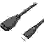 Value HDMI Verlängerungskabel HDMI-Mini-C Stecker, HDMI-A Buchse 0.15m Schwarz 12.99.3120 HDMI-Kabel