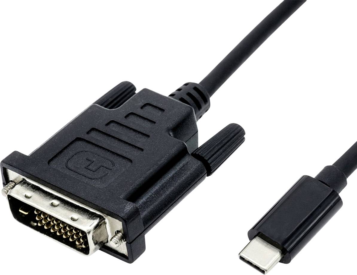 Value USB 2.0 Adapterkabel [1x USB-C® Stecker - 1x DVI-Stecker 24+1pol.] 1.00 m