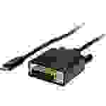 Value USB-C® / DVI Adapterkabel USB-C® Stecker, DVI-D 24+1pol. Stecker 2.00m Schwarz 11.99.5832 USB-C®-Displaykabel