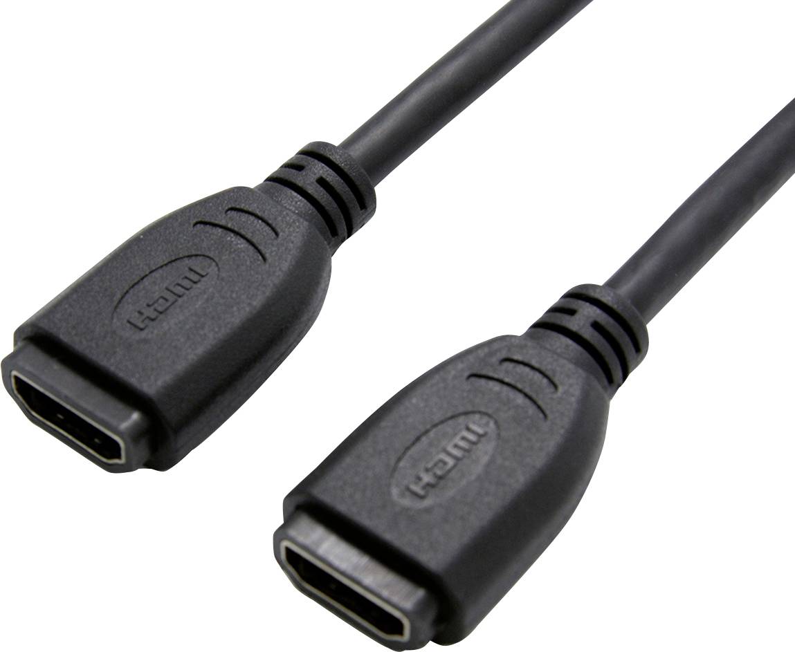 Value HDMI Verlängerungskabel HDMI-A Buchse, HDMI-A Buchse 0.20 m Schwarz 12.99.3123 HDMI-Kabel