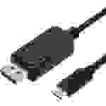 Value USB-C® / DisplayPort Adapterkabel USB-C® Stecker, DisplayPort Stecker 1.00m Schwarz 11.99.5845 USB-C®-Displaykabel