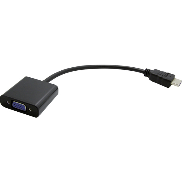 Value HDMI / VGA Adapterkabel HDMI-A Stecker, VGA 15pol. Buchse 0.15m Schwarz 12.99.3114 HDMI-Kabel