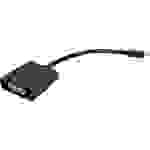 Value Mini-DisplayPort / DVI Adapterkabel Mini DisplayPort Stecker, DVI-D 24+1pol. Buchse 0.15m Schwarz 12.99.3128