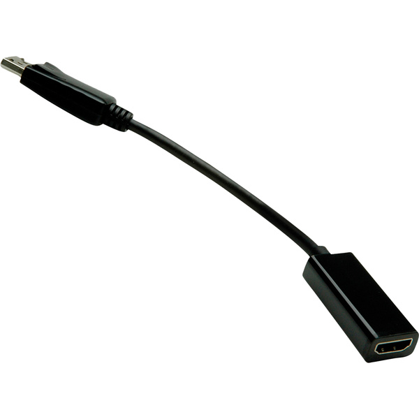 Value DisplayPort / HDMI Adapterkabel DisplayPort Stecker, HDMI-A Buchse 0.15m Schwarz 12.99.3144 DisplayPort-Kabel
