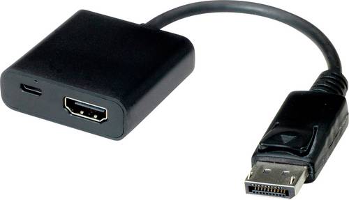 Value HDMI Anschlusskabel 0.15m 12.99.3145 Schwarz [1x HDMI-Stecker - 1x DisplayPort Stecker]
