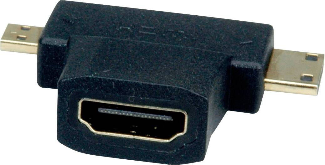Value 12.99.3166 Adapter [1x HDMI-Buchse - 1x HDMI-Stecker C Mini] Schwarz