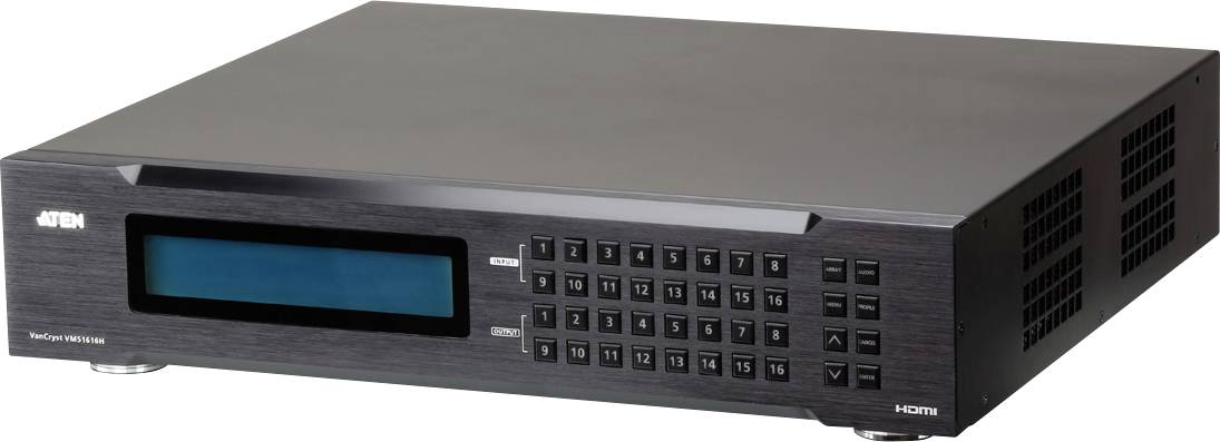ATEN VM51616H 16 Port HDMI-Switch für industrielle Anwendungen, Rackmontage möglich, über PC steuerbar 1920 x 1080 Pixel