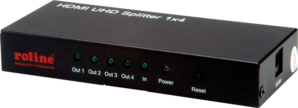 Roline 14.01.3586 HDMI-Splitter 3840 x 2160 Pixel Schwarz