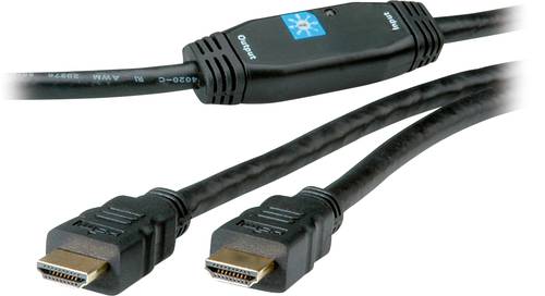 Roline HDMI Anschlusskabel 30.00m 14.01.3465 Geschirmt Schwarz [1x HDMI-Stecker - 1x HDMI-Stecker]