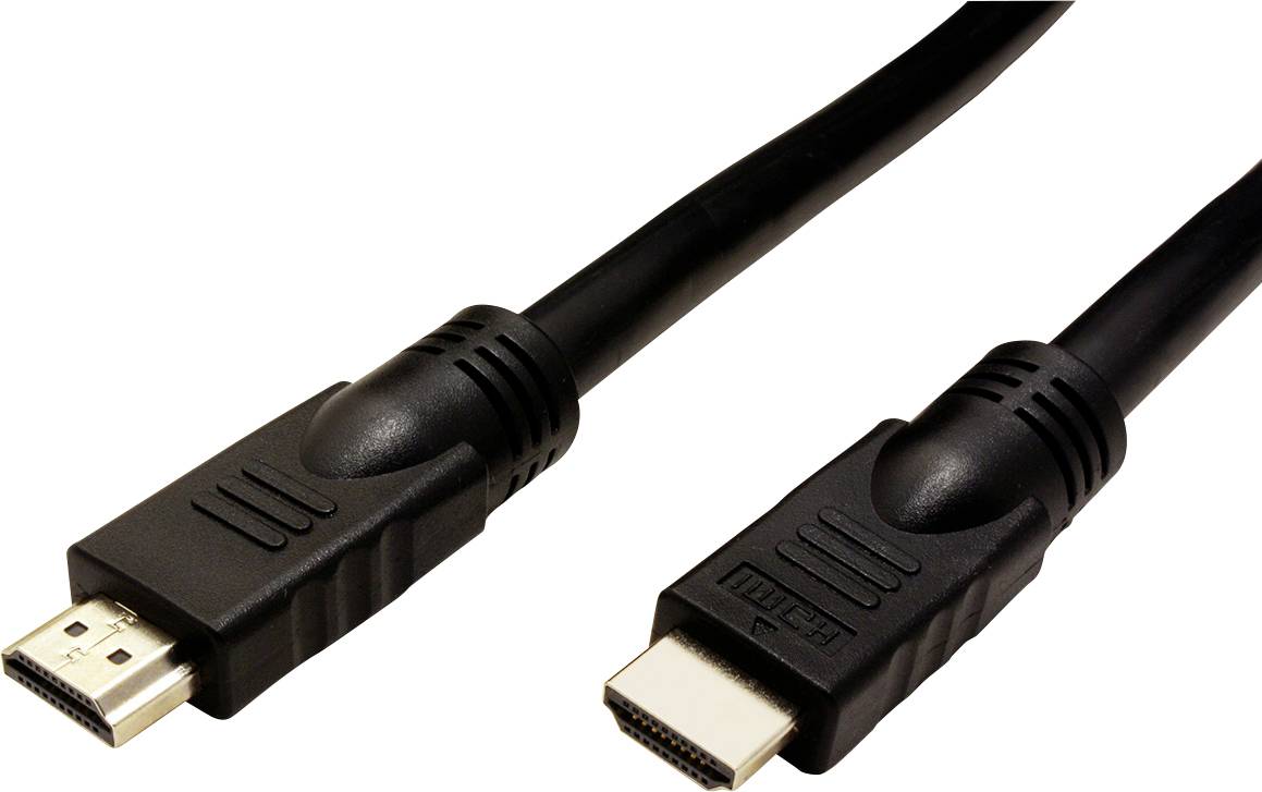 Roline HDMI Anschlusskabel HDMI-A Stecker, HDMI-A Stecker 10.00 m Schwarz 14.01.3451 4K UHD, Geschi