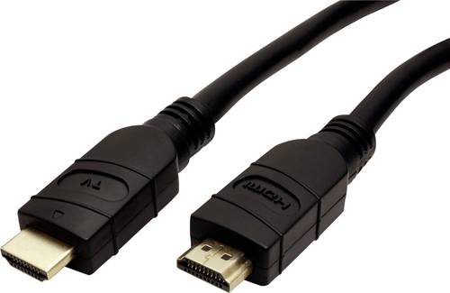 Value HDMI Anschlusskabel 20.00m 14.99.3453 Geschirmt Schwarz [1x HDMI-Stecker - 1x HDMI-Stecker]