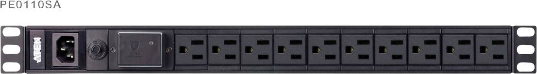 ATEN PE0110SG 19 Zoll Netzwerkschrank-Steckdosenleiste Schwarz