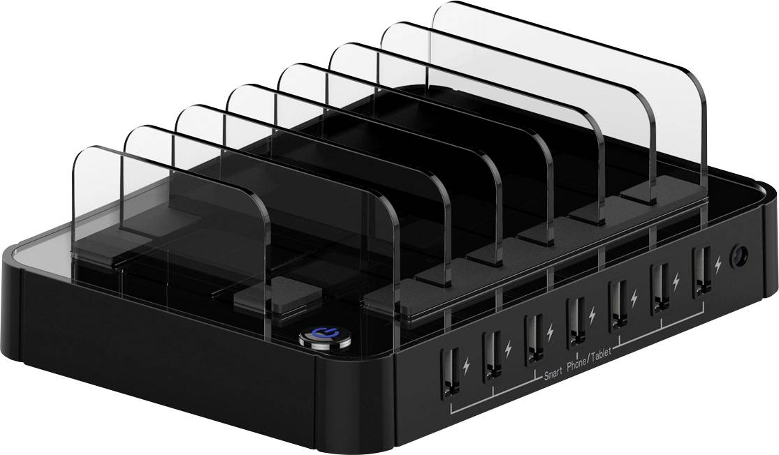 Roline USB-Ladestation 12 W Steckdose Ausgangsstrom (max.) 2400 mA Anzahl Ausgänge: 7 x USB