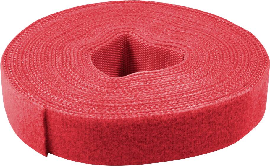Value 25.99.5253 Klettband zum Bündeln Flauschteil, Haft- und Flauschteil, Haftteil (L x B) 25m x 10mm Rot 25m