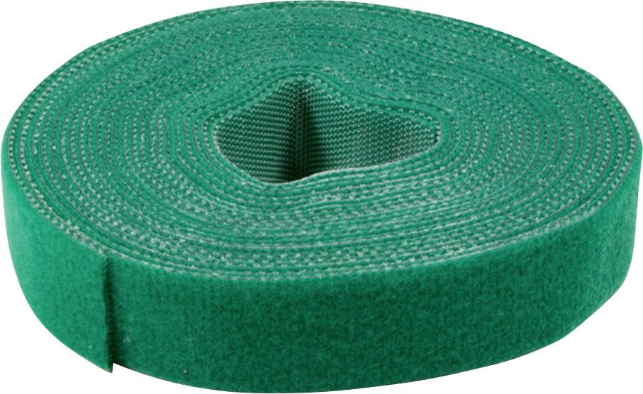 Value 25.99.5251 Klettband zum Bündeln Flauschteil, Haft- und Flauschteil, Haftteil (L x B) 25m x 10mm Grün 25m