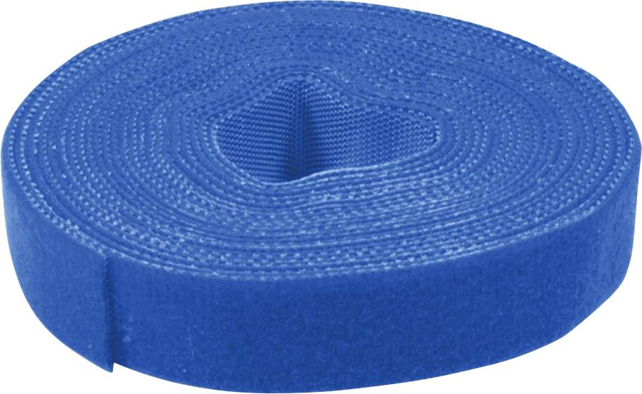Value 25.99.5254 Klettband zum Bündeln Flauschteil, Haft- und Flauschteil, Haftteil (L x B) 25m x 10mm Blau 25m