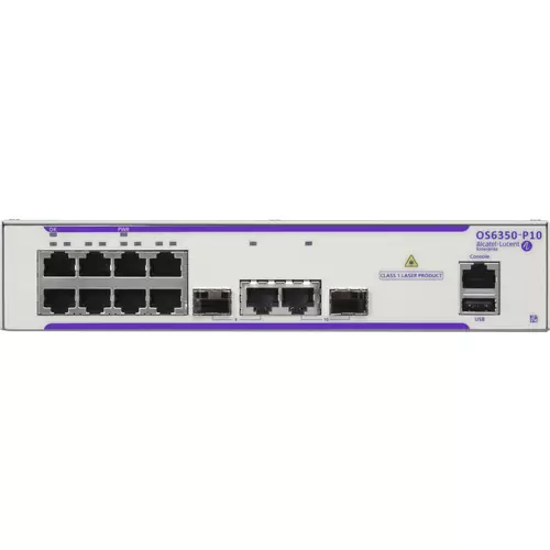 Alcatel-Lucent Enterprise OS6350-P10 Netzwerk Switch 10 Port 20 GBit/s PoE-Funktion Alcatel-Lucent Enterprise OS6350-P10 Netzwerk Switch 10 Port 20 GBit/s PoE-Funktion