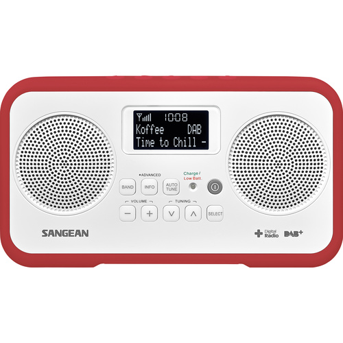 Sangean DPR-77 Tischradio DAB+, DAB, UKW Tastensperre Rot